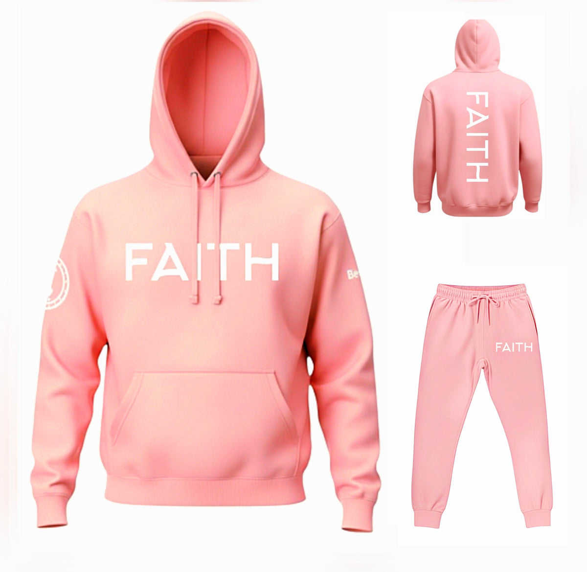 Brand 29:11 "FAITH" Fleece Hoodie And Joggers Set