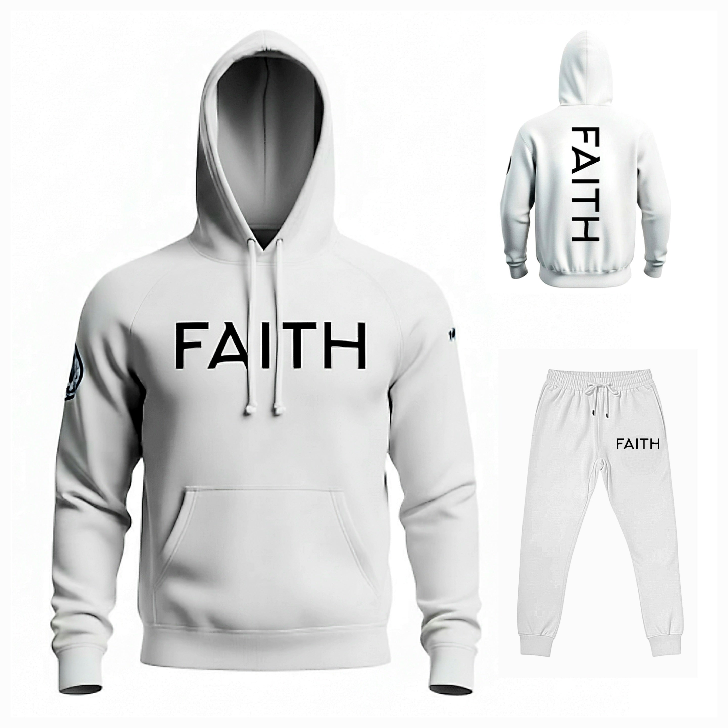 Brand 29:11 "FAITH" Fleece Hoodie And Joggers Set