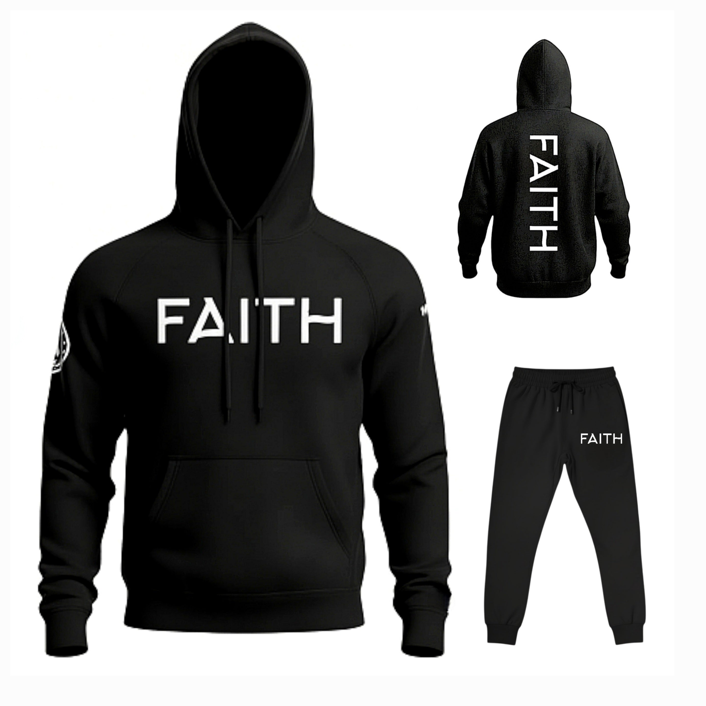 Brand 29:11 "FAITH" Fleece Hoodie And Joggers Set