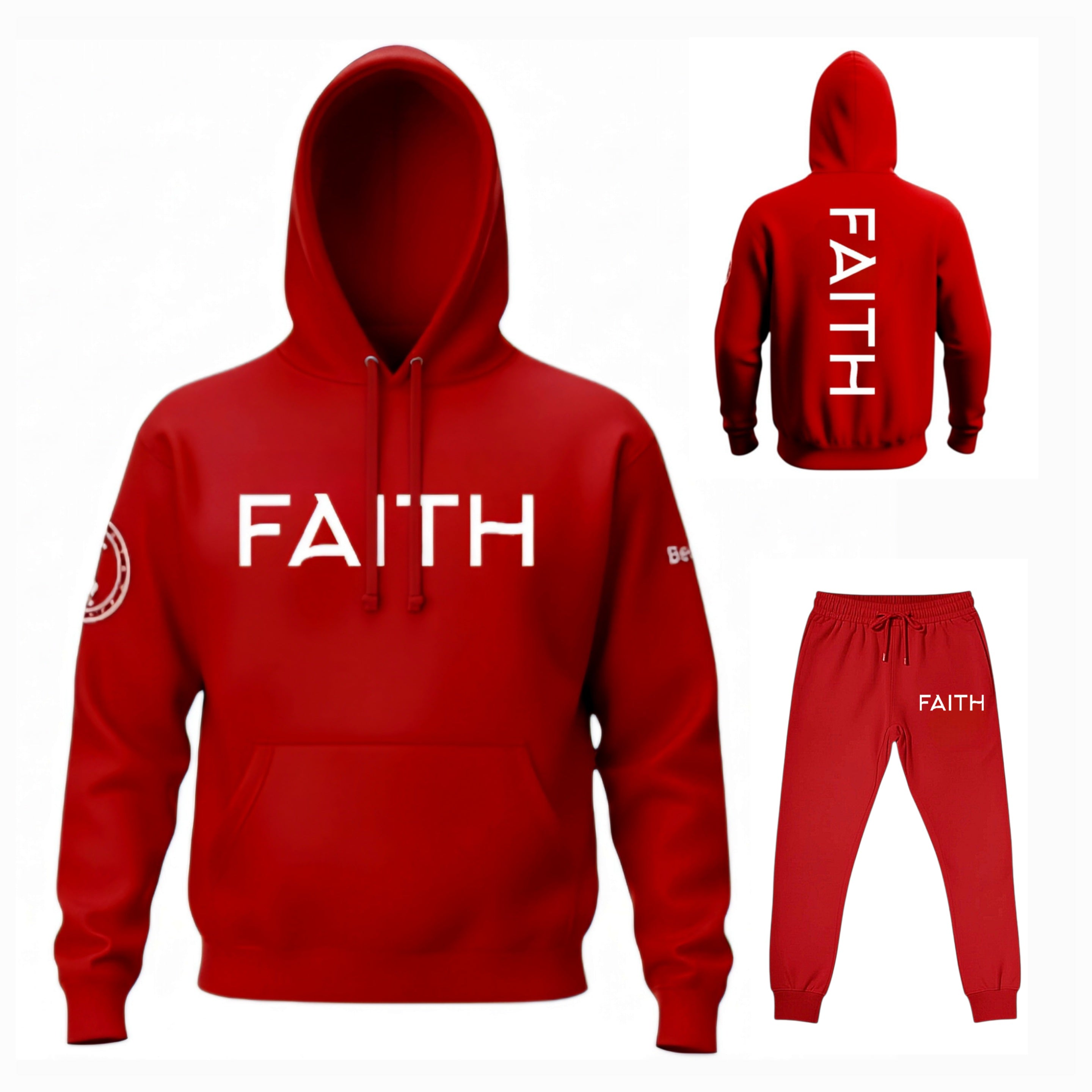 Brand 29:11 "FAITH" Fleece Hoodie And Joggers Set