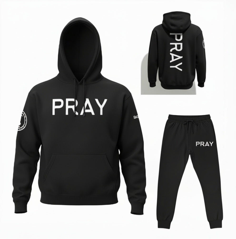 Brand 29:11 "PRAY" Fleece Hoodie and Jogger Set