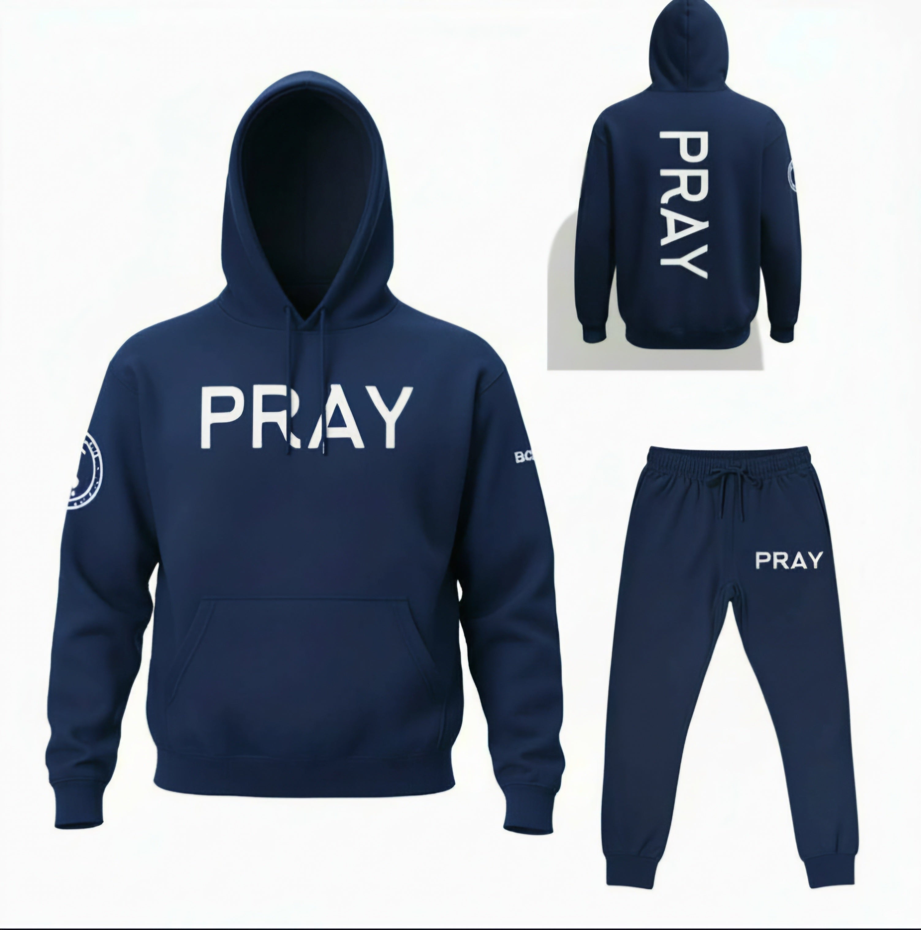 Brand 29:11 "PRAY" Fleece Hoodie and Jogger Set