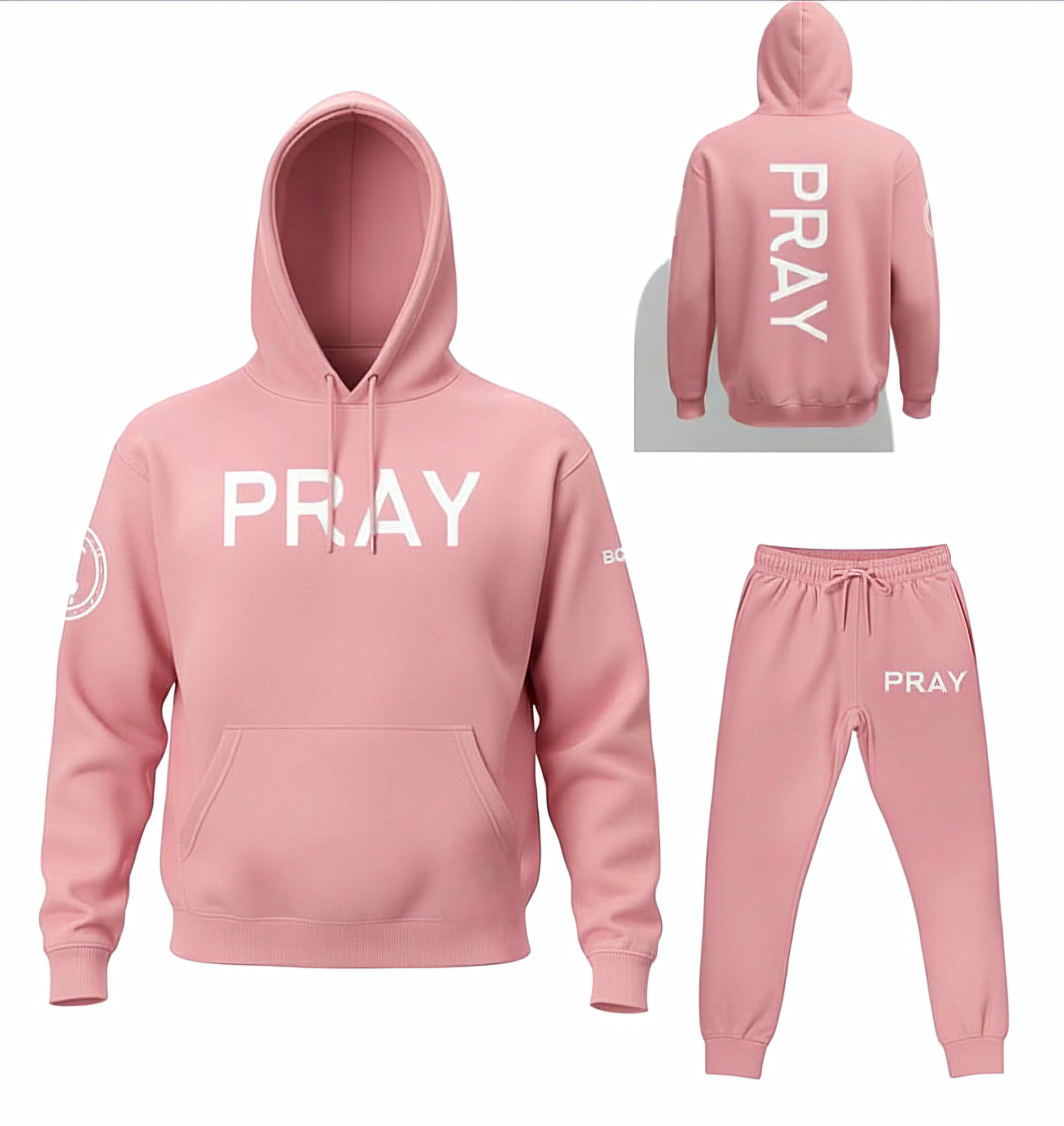 Brand 29:11 "PRAY" Fleece Hoodie and Jogger Set